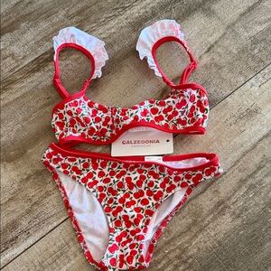 Calzedonia Kids Cherry Print Bikini - Red